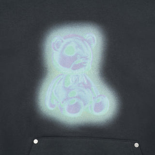 GRADATION METAL BEAR HOODIE CHARCOAL