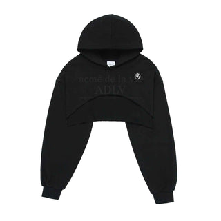 CIRCLE NEW SYMBOL LOGO BOLERO HOODIE BLACK