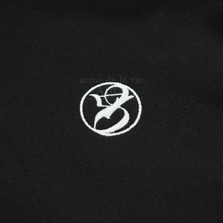 CIRCLE NEW SYMBOL LOGO BOLERO HOODIE BLACK