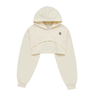 CIRCLE NEW SYMBOL LOGO BOLERO HOODIE CREAM