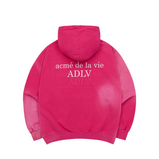 NEW SYMBOL LOGO SPRAY WASHING HOODIE PINK