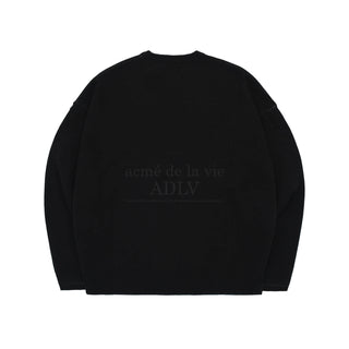 ADLV BIG CUTTING LOGO KNIT BLACK