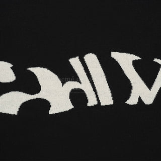 ADLV BIG CUTTING LOGO KNIT BLACK