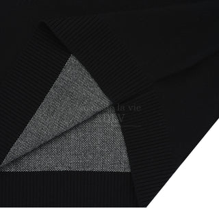 ADLV BIG CUTTING LOGO KNIT BLACK