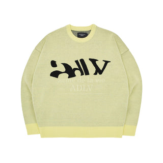 ADLV BIG CUTTING LOGO KNIT YELLOW