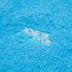 Load image into Gallery viewer, LETTERING LOGO MOHAIR CARDIGAN BLUE
