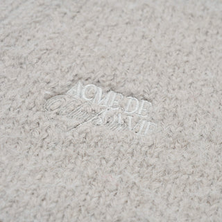 LETTERING LOGO MOHAIR CARDIGAN GREY