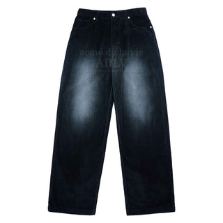 CORDUROY BRUSHED WASHING PANTS BLACK