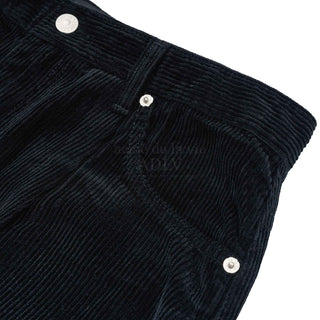 CORDUROY BRUSHED WASHING PANTS BLACK