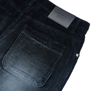 CORDUROY BRUSHED WASHING PANTS BLACK