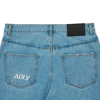 ADLV LOGO PATTERN DENIM PANTS BLUE