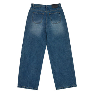 VARIEGATION DENIM PANTS BLUE