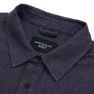 LETTERING LOGO WASHING SHIRT PURPLE