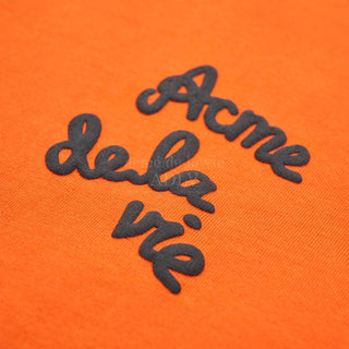 EMBOSSING SCRIPT LOGO SHORT SLEEVE T-SHIRT ORANGE