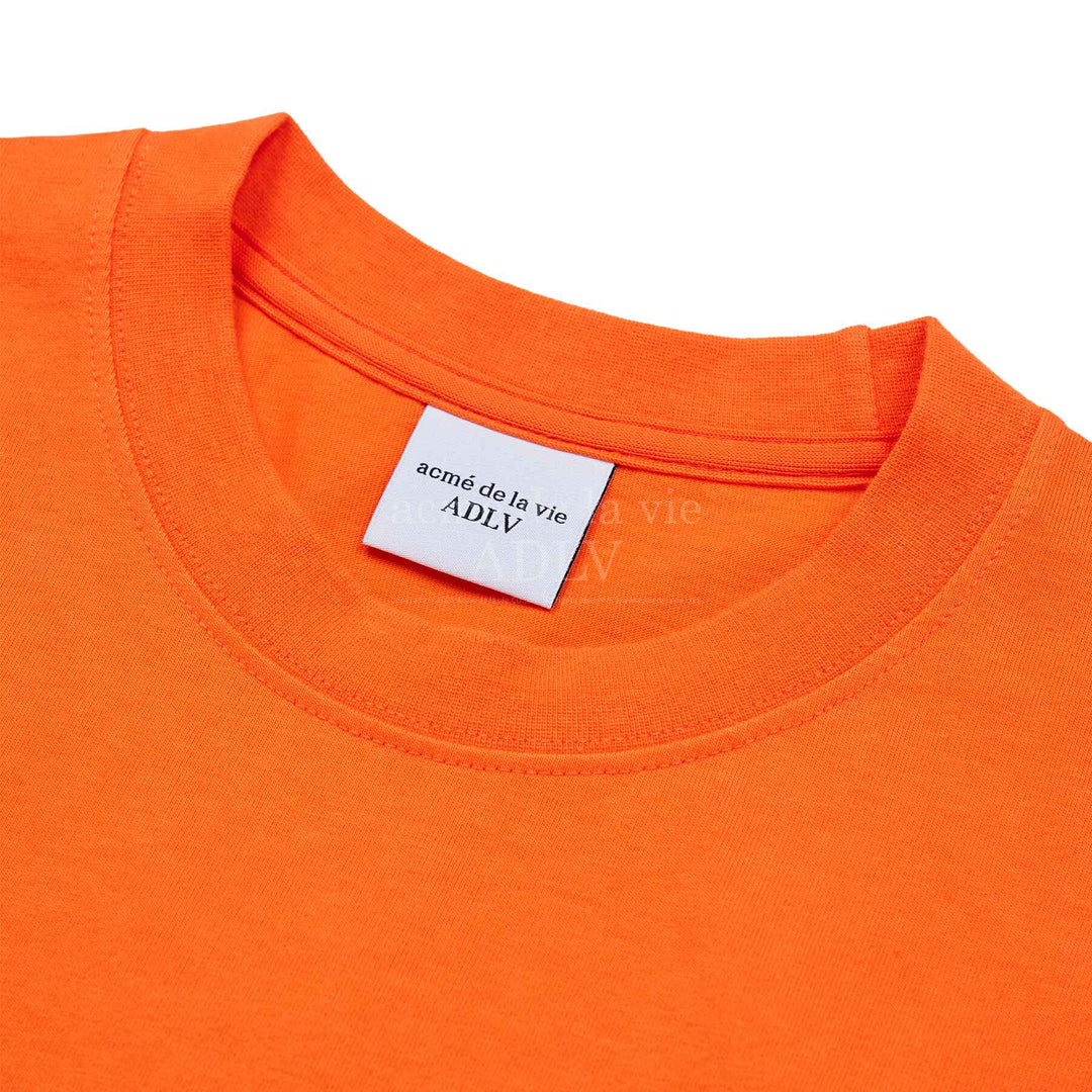 BUY ADLV TShirt EMBOSSING SCRIPT LOGO SHORT SLEEVE TSHIRT ORANGE