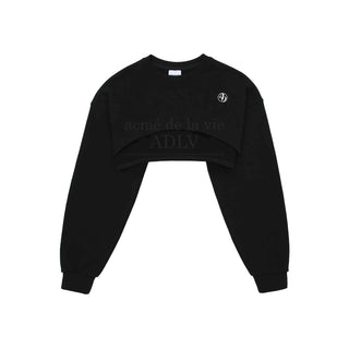 CIRCLE NEW SYMBOL LOGO BOLERO SWEAT SHIRT BLACK