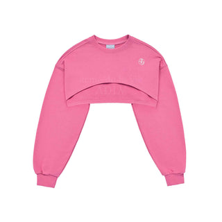 CIRCLE NEW SYMBOL LOGO BOLERO SWEAT SHIRT DARK PINK