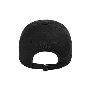 A LOGO EMBLEM TONE ON TONE BALL CAP BLACK