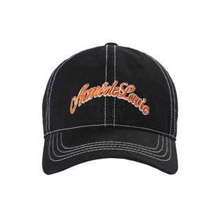 SCRIPT LOGO COLOR EMBROIDERY BALL CAP BLACK