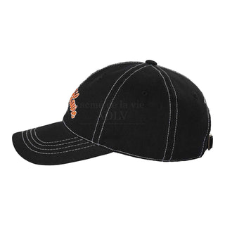 SCRIPT LOGO COLOR EMBROIDERY BALL CAP BLACK