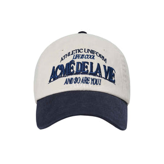 TWO TONE FISHING LOGO BALL CAP NAVY