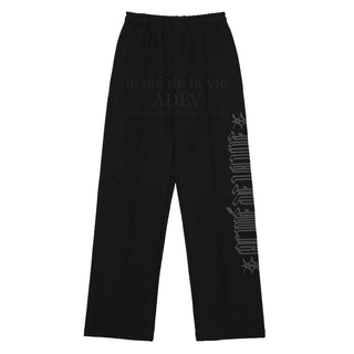 SIDE EMBOSSING PRINTING TRAINING PANTS BLACK