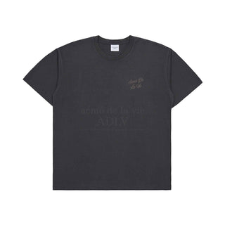 SCRIPT LOGO PRINTING SHORT SLEEVE T-SHIRT CHARCOAL