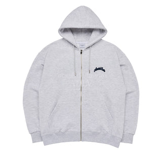 A LOGO SYMBOL PRINTING HOODIE ZIP UP MELANGE
