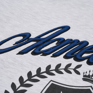 A LOGO SYMBOL PRINTING HOODIE ZIP UP MELANGE