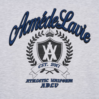 A LOGO SYMBOL PRINTING HOODIE ZIP UP MELANGE