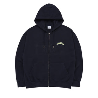 A LOGO SYMBOL PRINTING HOODIE ZIP UP NAVY