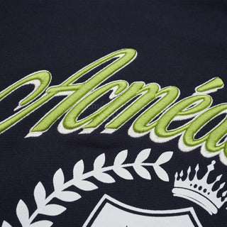 A LOGO SYMBOL PRINTING HOODIE ZIP UP NAVY