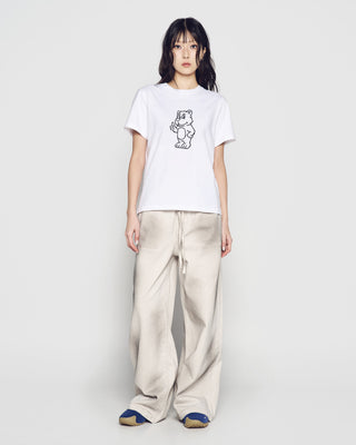 WOMAN BASIC AC BEAR SHORT SLEEVE T-SHIRT WHITE