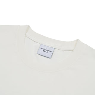 FUZZY NEW SYMBOL LOGO SHORT SLEEVE T-SHIRT CREAM