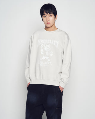 FOOTBALL AC BEAR PIGMENT SWEATSHIRT LIGHT GRAY