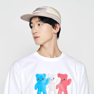 THREE TONE CAMP CAP BEIGE