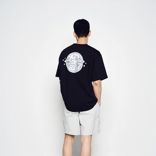 ADLV SATURN LOGO SHORT SLEEVE T-SHIRT BLACK