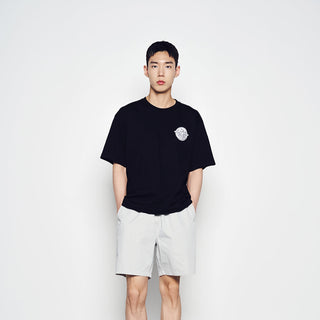 ADLV SATURN LOGO SHORT SLEEVE T-SHIRT BLACK