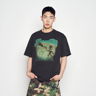 PIGMENT SHOOTING ALIEN SHORT SLEEVE T-SHIRT CHARCOAL