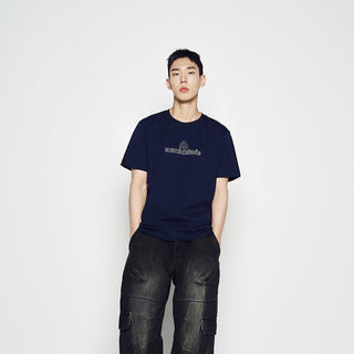 ROUNDING SYMBOL LOGO SHORT SLEEVE T-SHIRT DARK NAVY