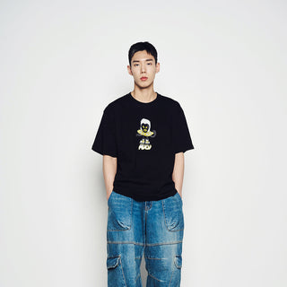 HEART ALIEN SHORT SLEEVE T-SHIRT BLACK