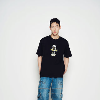 HEART ALIEN SHORT SLEEVE T-SHIRT BLACK