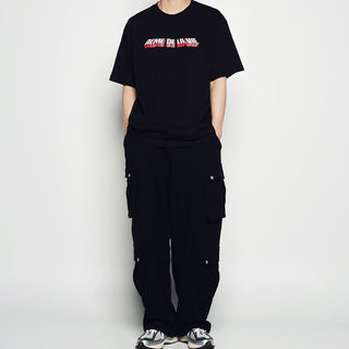 OVERSIZE CARGO JOGGER PANTS BLACK