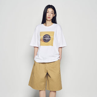 SQUARE BASKETBALL SHORT SLEEVE T-SHIRT WHITE