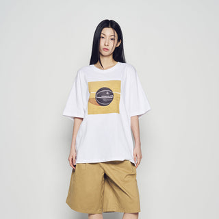 SQUARE BASKETBALL SHORT SLEEVE T-SHIRT WHITE