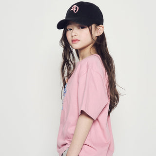 KIDS HEART ALIEN SHORT SLEEVE T-SHIRT LIGHT PINK