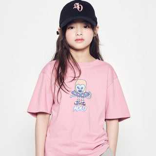 KIDS HEART ALIEN SHORT SLEEVE T-SHIRT LIGHT PINK