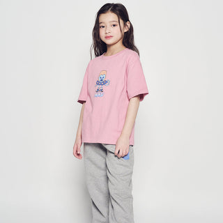 KIDS HEART ALIEN SHORT SLEEVE T-SHIRT LIGHT PINK