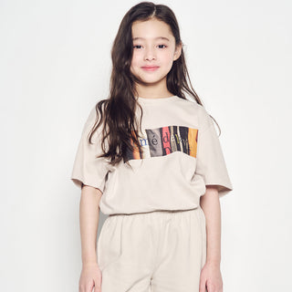 KIDS ARCHIVE LOGO SHORT SLEEVE T-SHIRT ESSENTIAL BEIGE