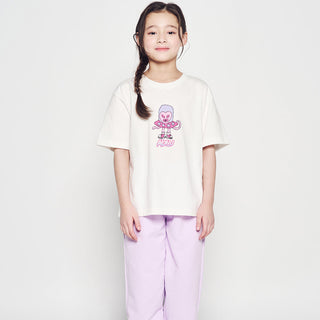 KIDS HEART ALIEN SHORT SLEEVE T-SHIRT CREAM